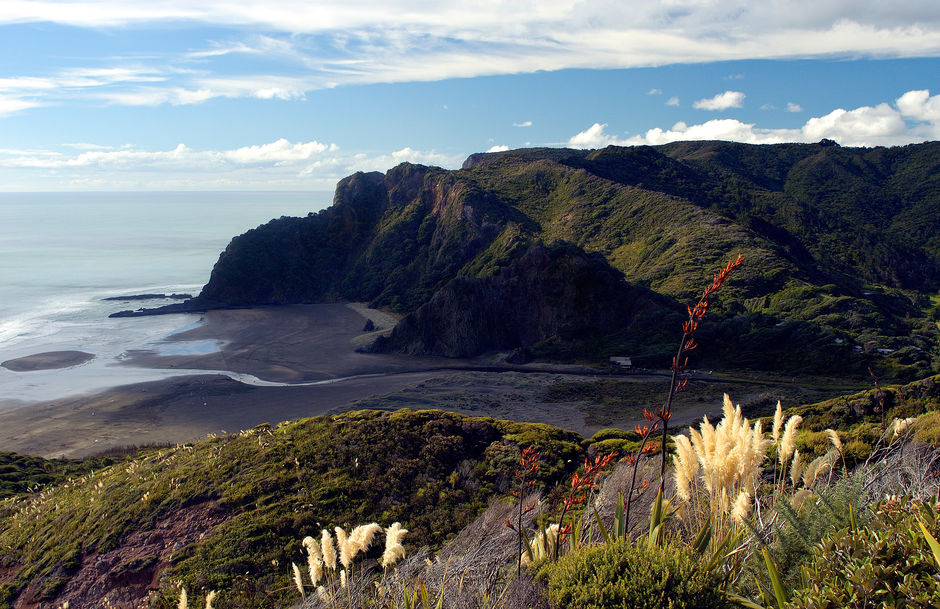 The breathtaking Karekare beach in Auckland's Waitakere Ranges was made famous in the 1993 movie The Piano.