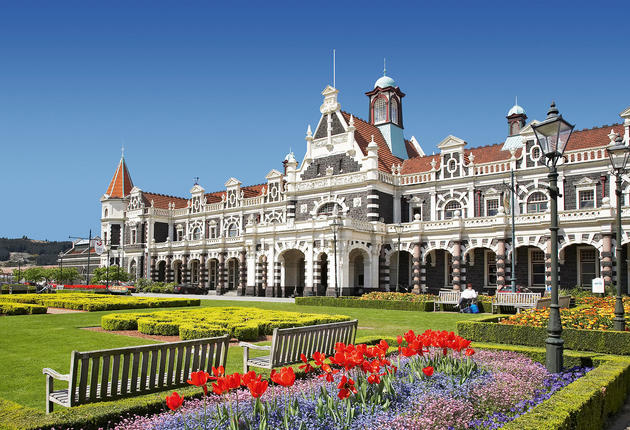 Historic architecture and eco-adventures await you in Dunedin. Watch the penguins surf into the beach after a successful day’s fishing.