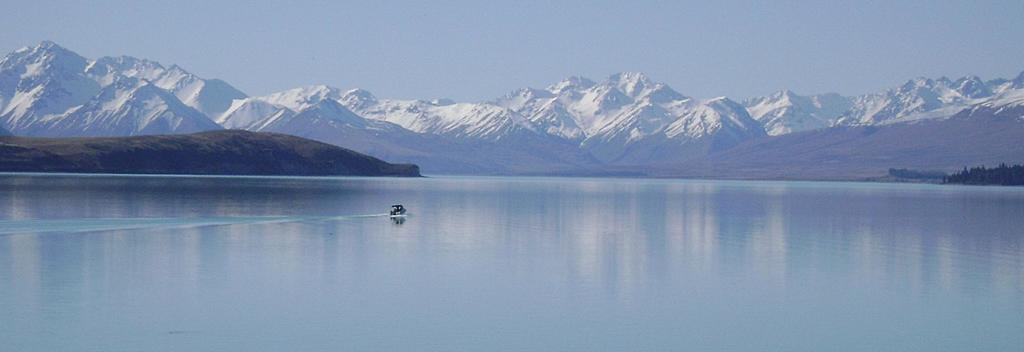 Sparkling blue waters of Lake Tekapo